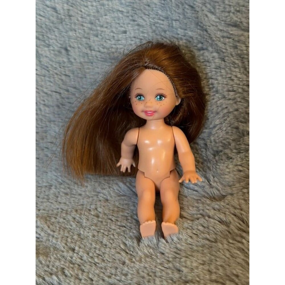 Vtg Mattel Barbie Sister Kelly Doll Chelsie Freckles Auburn Red Hair Blue Eyes